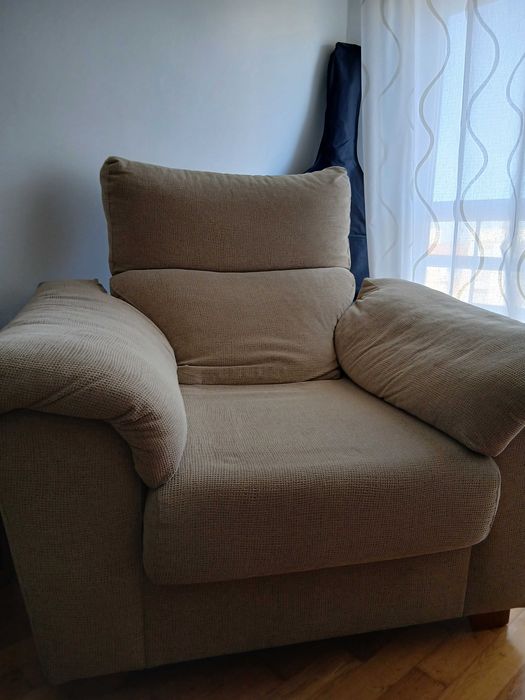 Sofá individual, bege