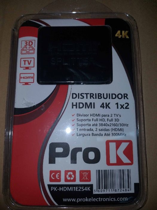 Distribuidor HDMI 4K e conversor video HDMI para SCART