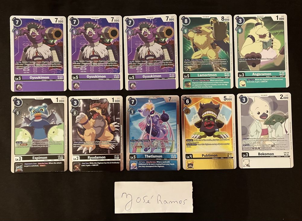70 Cartas de Digimon