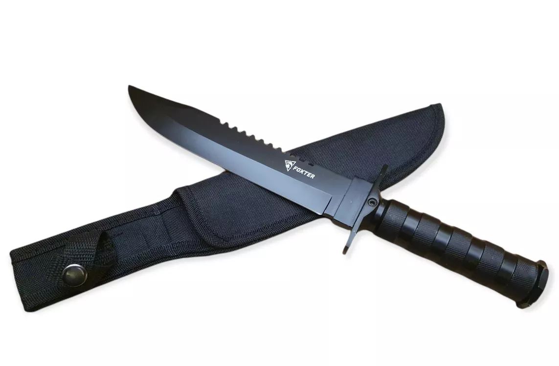 Nóż Taktyczny Rambo Finka Wojskowy Survival 35Cm
