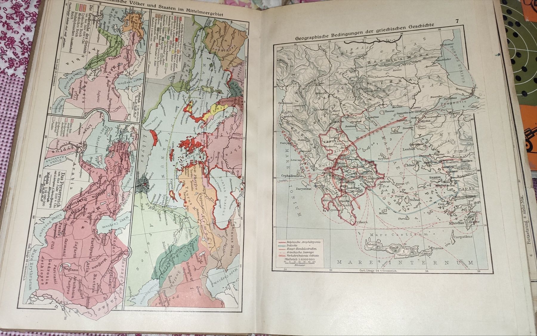 Szkolny atlas historyczny 1930 niemiecki Peble Putzgers