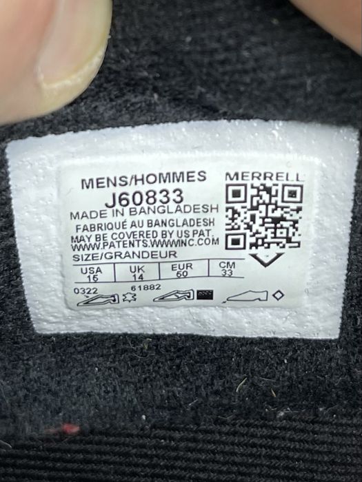 Merrell кроссовки полуботинки 50 размер туфли кожаные черные