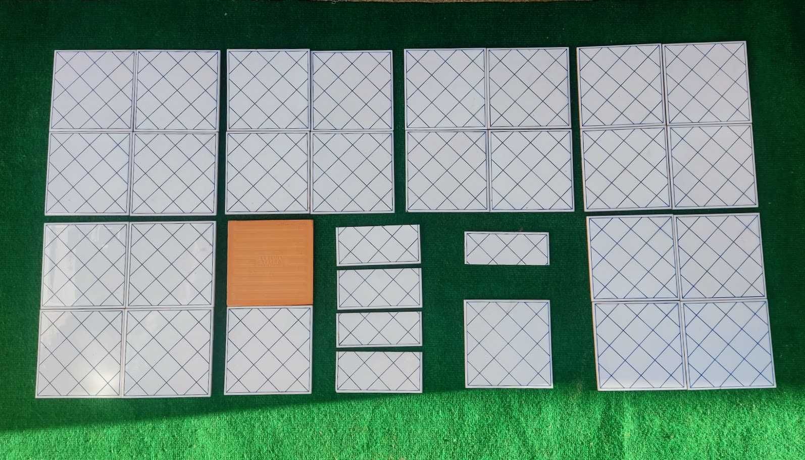 Conjunto 80+ azulejos antigos 15x15 Cerâmica Aleluia