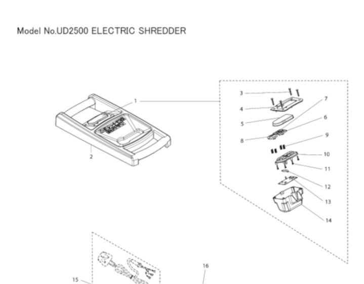 Makita UD2500 włącznik do rozdrabniacza nowy