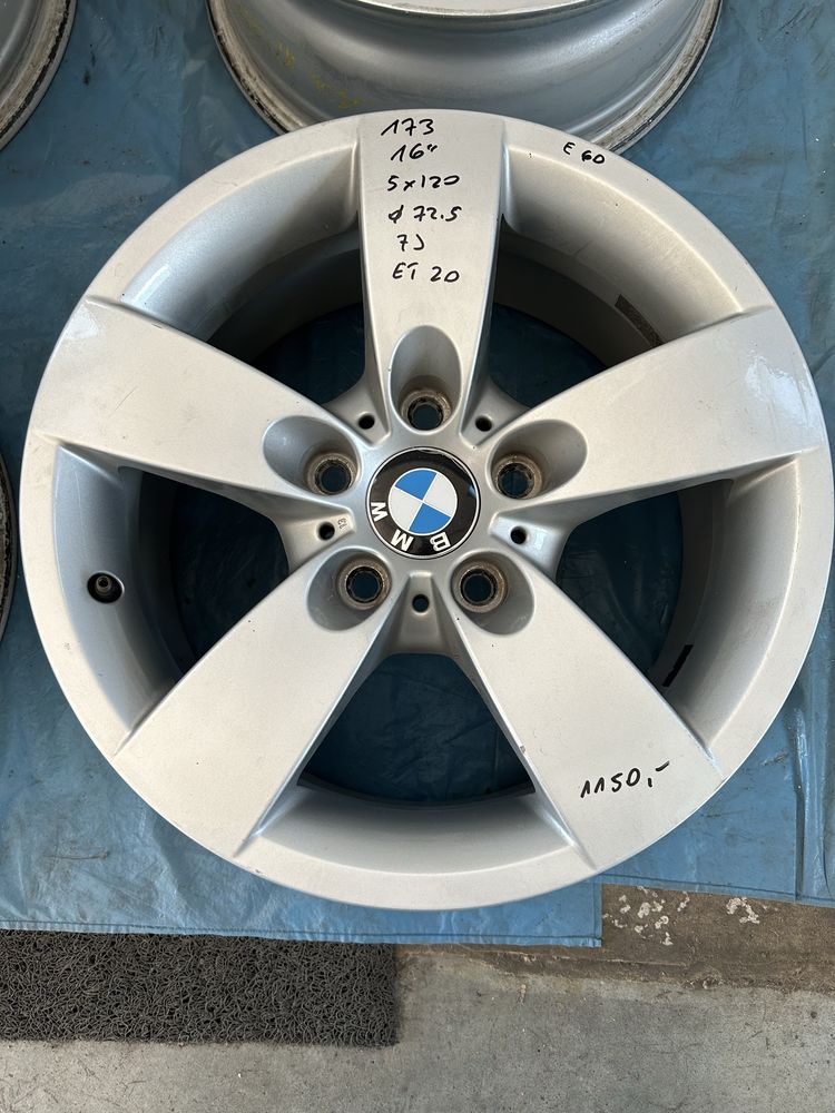 173 Felgi Aluminiowe ORYGINAŁ BMW R 16 5x120 otwór 72,5 Bardzo Ładne