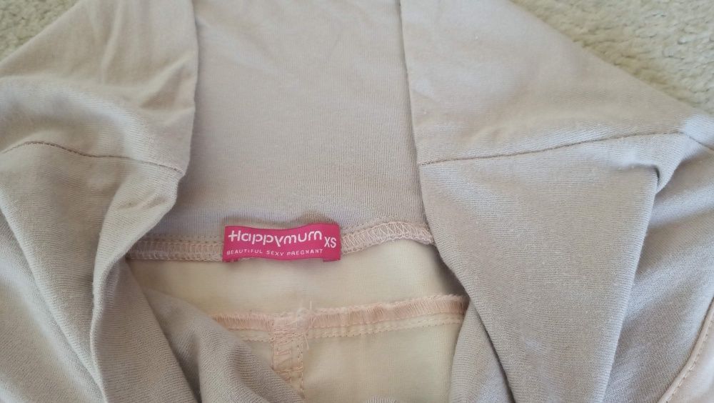 Beżowe spodnie ciążowe Happymum rozm. S (36)