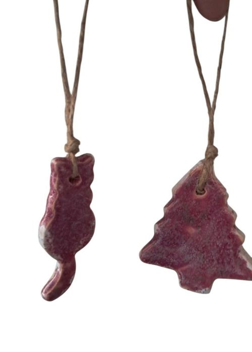 Ceramika zawieszki świąteczne zestaw