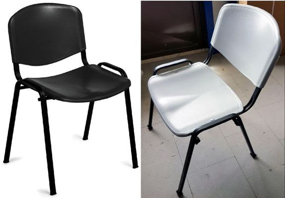 Cadeiras 4 pés multiusos 4000 - Semi-Pele, Tecido, PP ou Madeira