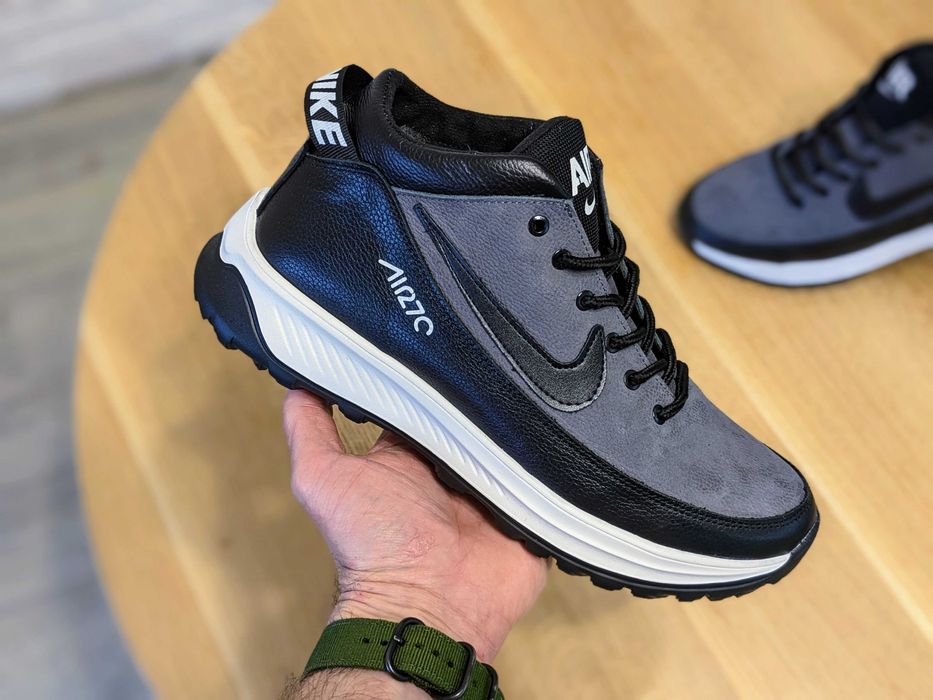 Зимові чоловічі кросівки Nike force ШКІРА топ якість ,теплі!!