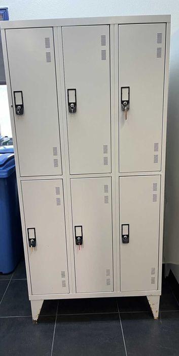 Cacifos Metálico Triplo 6 Cacifos 1900x900x500 mm Cinza Standard