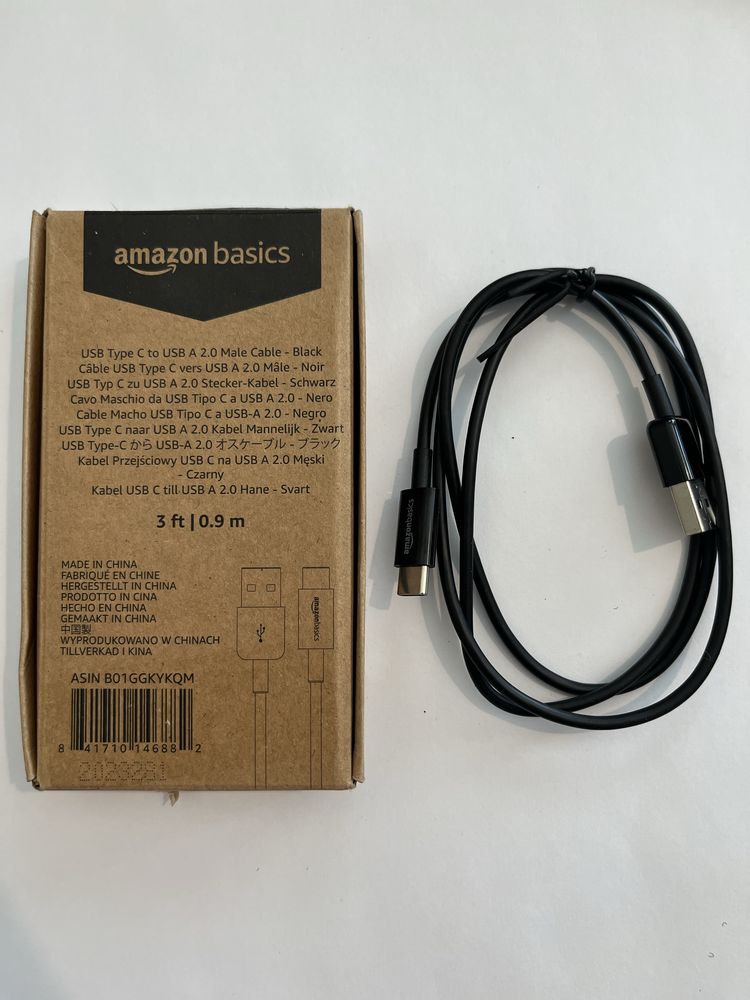 Kabel USB - USB typ C Amazon Basics L6LUC009-CS-R 0,9 m czarny