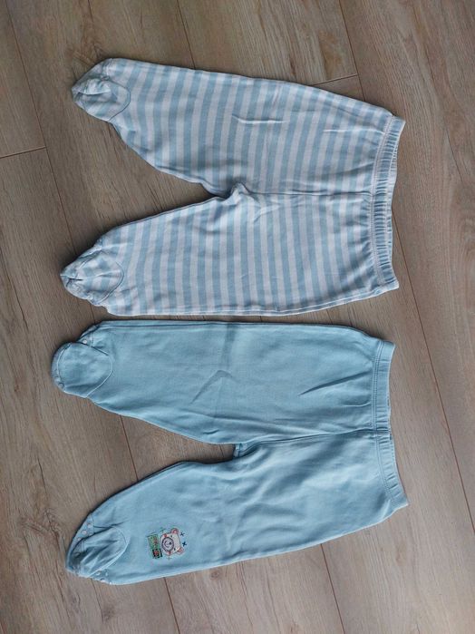 R.74 2 sztuki spodnie ze stopkami