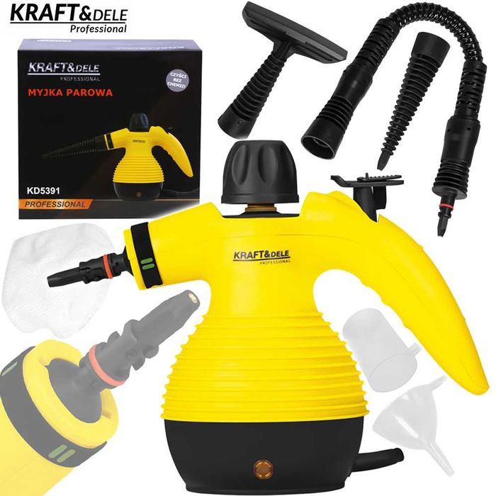 KRAFT&DELE Myjka Parowa Ręczna 1100w 350ml Do Fug Tapicerki KD5391