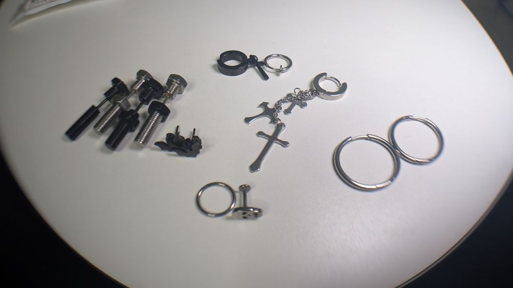 Лабрет, серьги, кликер, обманки-клипсы