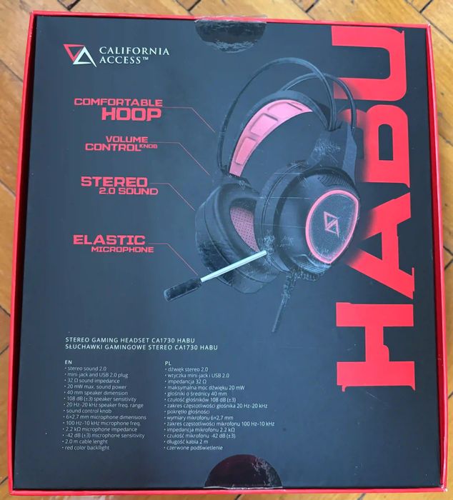 Słuchawki gamingowe California Access Habu CA-1730  z mikrofonem