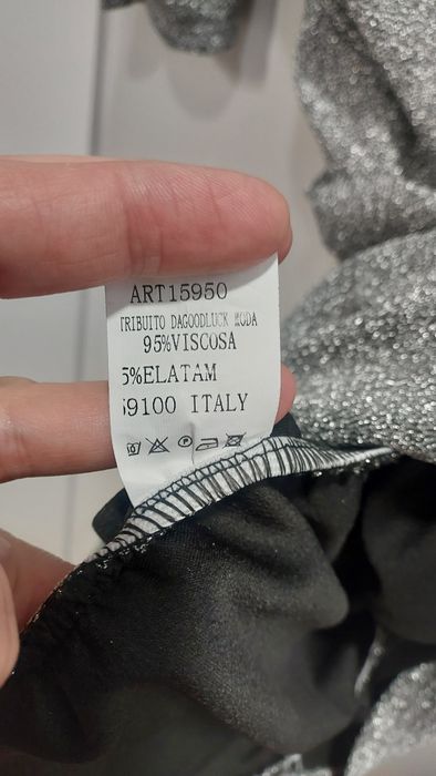 Srebrna sukienka viskoza