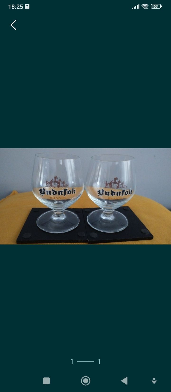 Budafok 2 kieliszki pokale