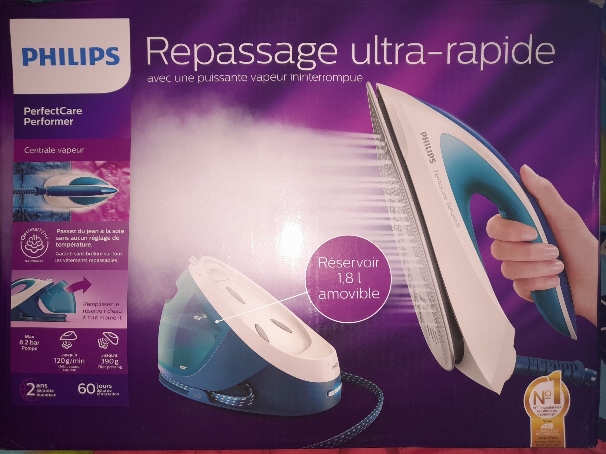 Ferro a vapor com caldeira  da Philips NOVO Repassege ultra-rapide