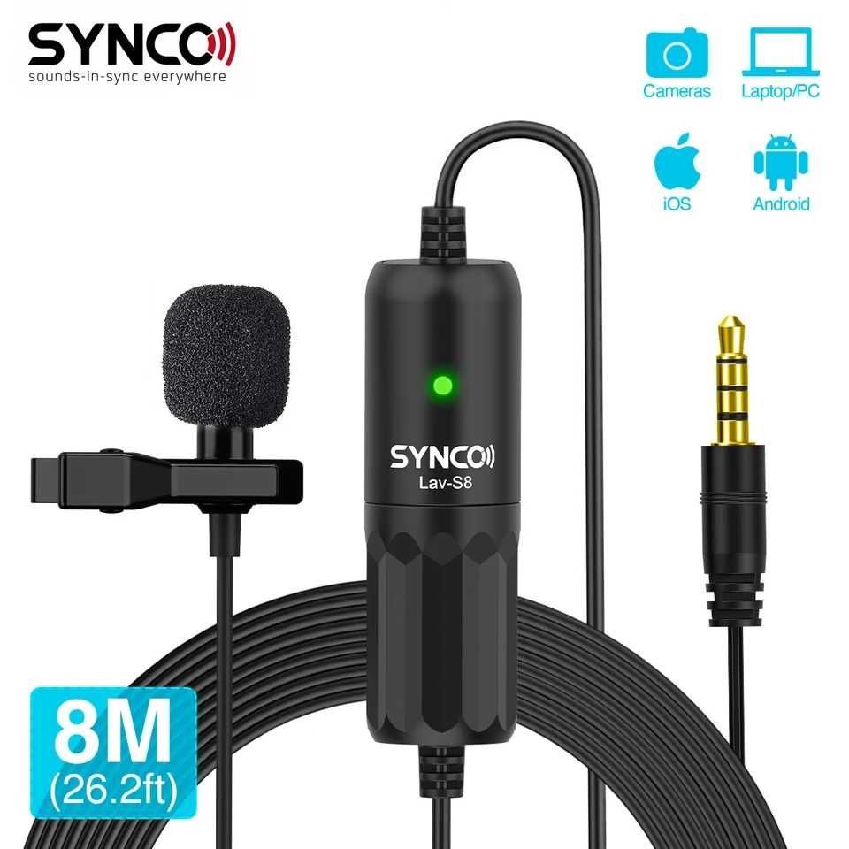 Дротовий петличний мікрофон Synco Lav-S8 Microphone конденсаторний