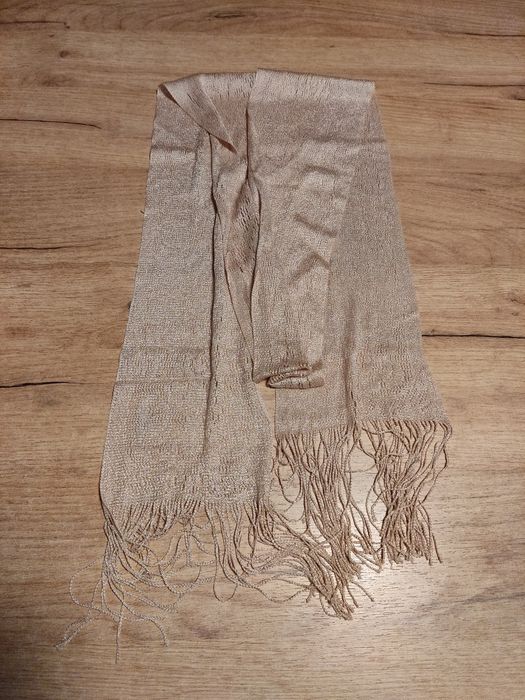 Szalik ozdobny beżowy