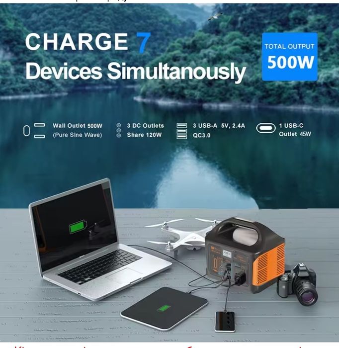 Зарядна станція Gairay Anker Bluetti EcoFlow 500 Вт/W 460 Wh