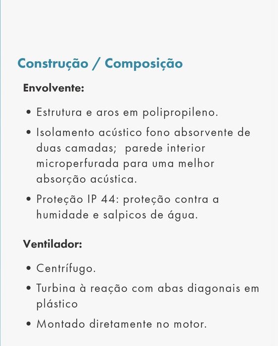 Exaustão casa de banho