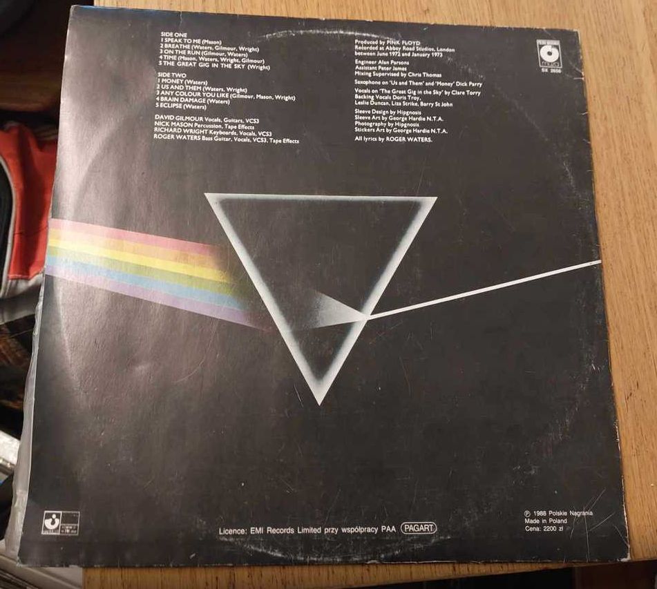 Pink Floyd. The Dark Side Of The Moon /1988/ winyl