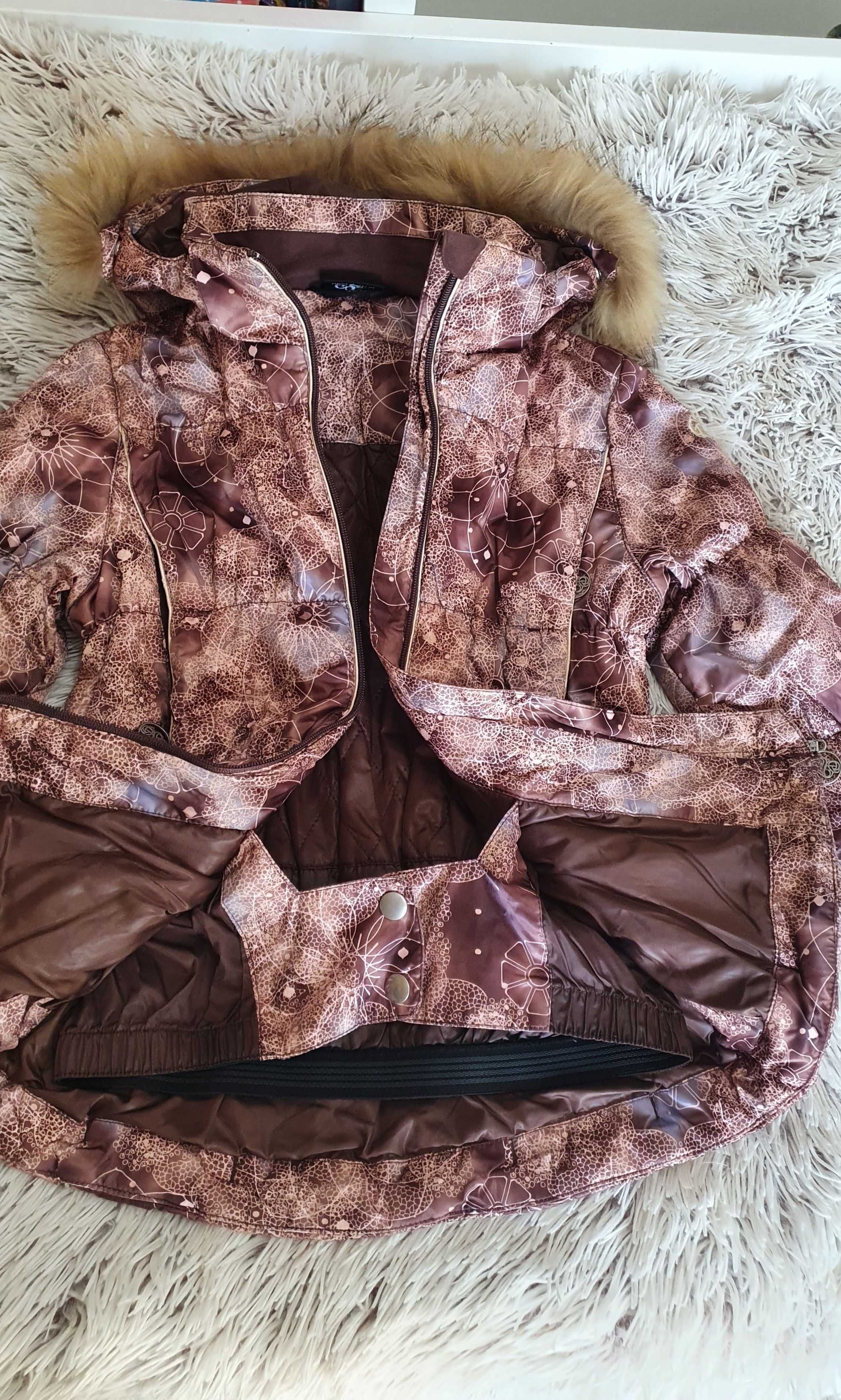 Зимняя лыжная куртка glissade для девочки 7-9 лет