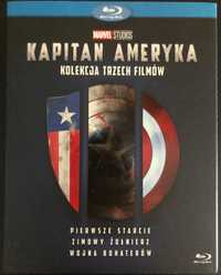 Kapitan Ameryka Trylogia Kolekcja 3 Filmów Blu-ray PL Polskie Wydanie