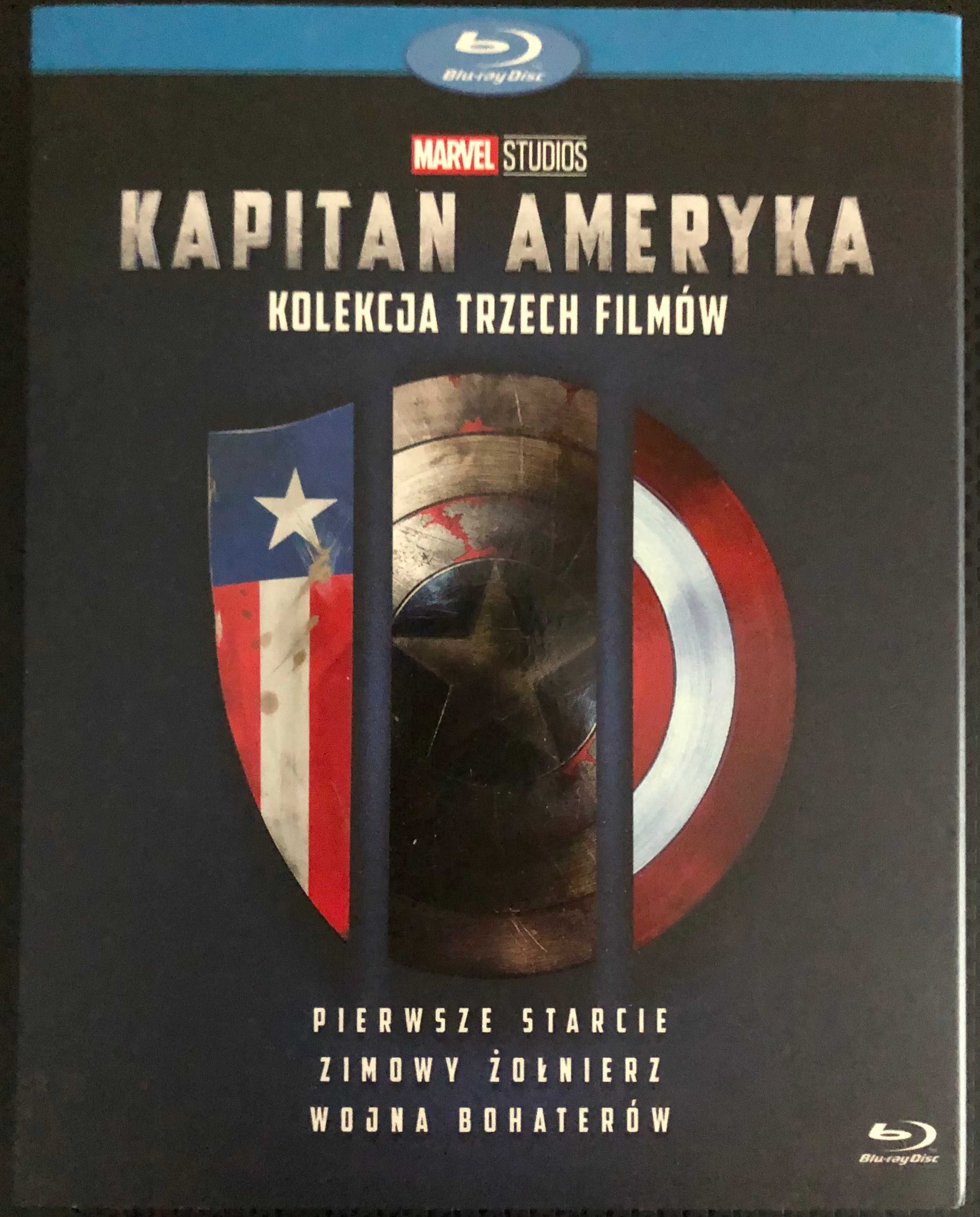 Kapitan Ameryka Trylogia Kolekcja 3 Filmów Blu-ray PL Polskie Wydanie