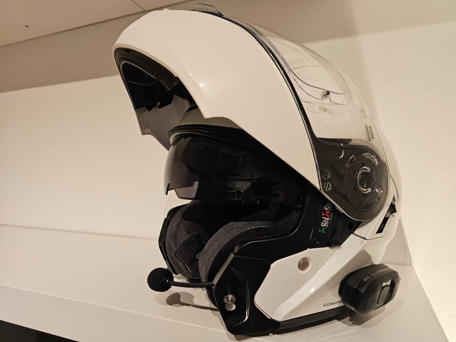 Capacete Modular Caberg LEVO Branco XS C/ Pinlock