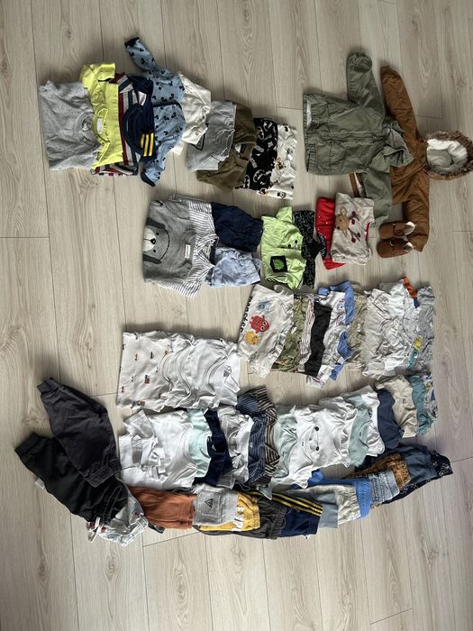 Duży mix ubranek 74-80 kurteczki, posciel, koldra, reczniki