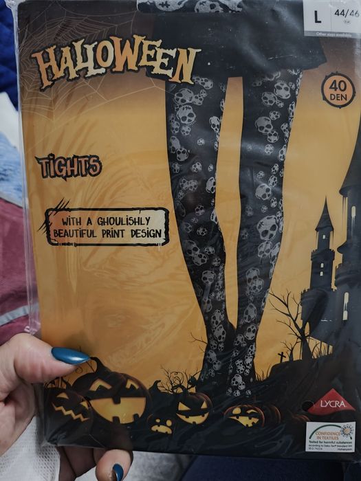 Rajstopy 40den Halloween czaszki