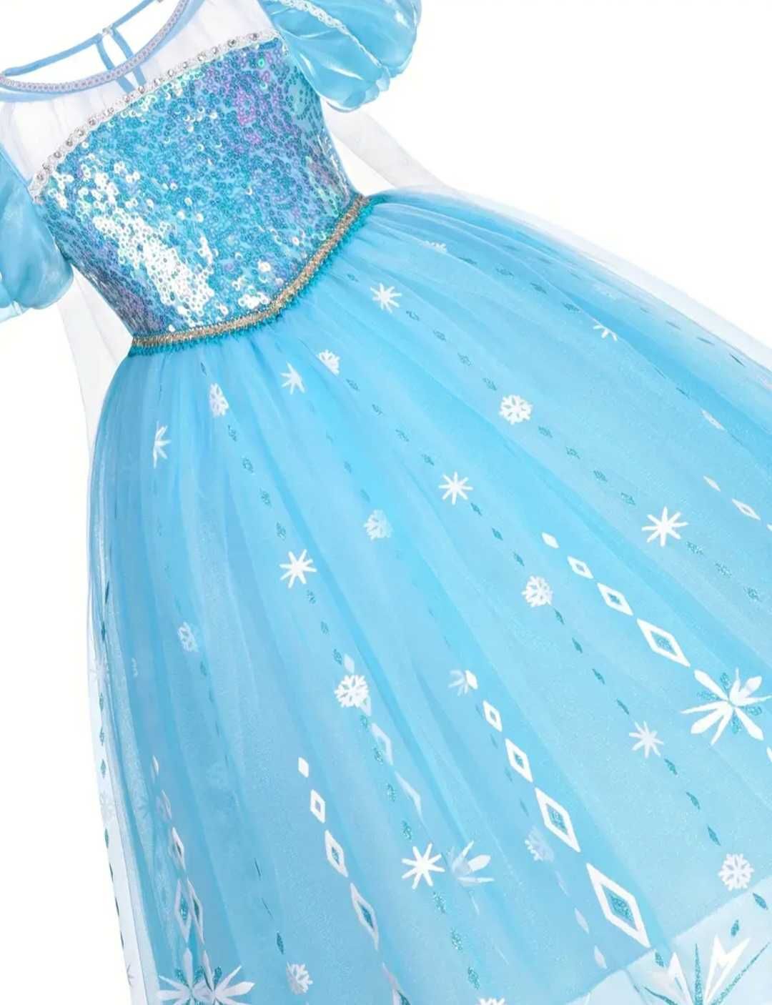 Zestaw! Nowy strój  Elsa Kopciuszek, r. 116 + akcesoria! przebranie