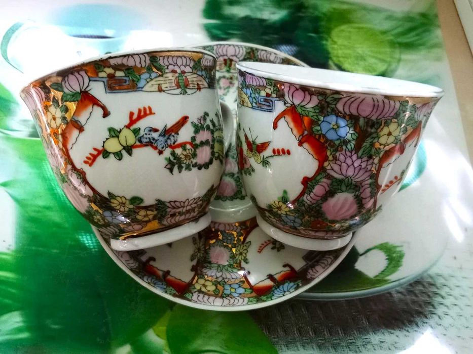 Чашка с блюдцем .  Чайные пары Китайский фабричный фарфор