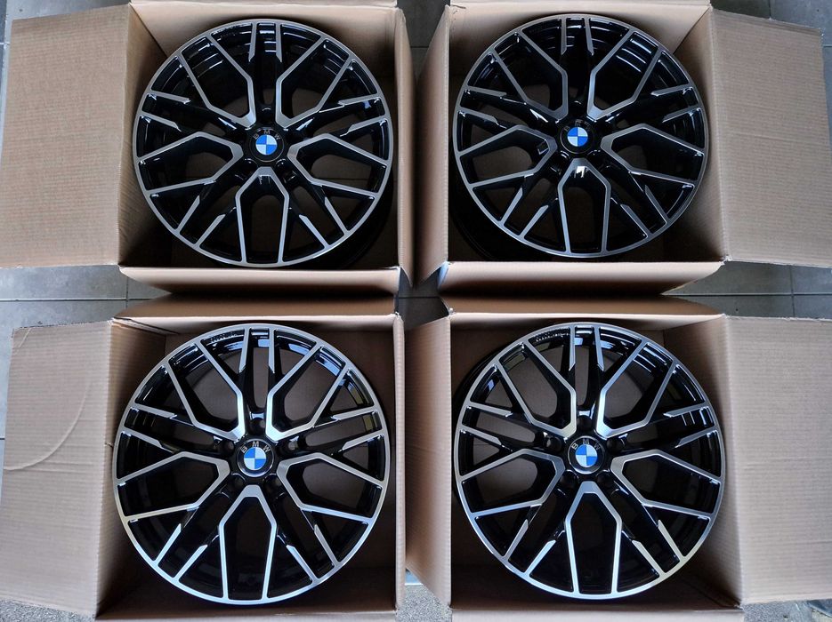 Alufelgi 17 BMW 5x120 1 3 X1 X3 F30 E90 E46 F20 E87 83 F25 Czarne 414#