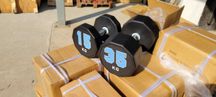 Zestaw hantli w PU do 50 kg co 2,5 kg OCTAGON duże cyfry