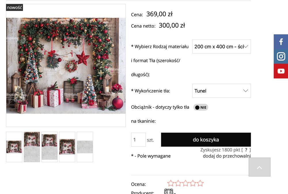2 tła winylowe świąteczne - UZYTE TYLKO PODCZAS JEDNEGO SEZONU