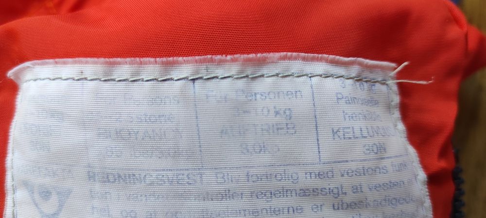 Kamizelka ratunkowa dziecięca 3-10 kg kapok HELLY HANSEN Mini Airex
