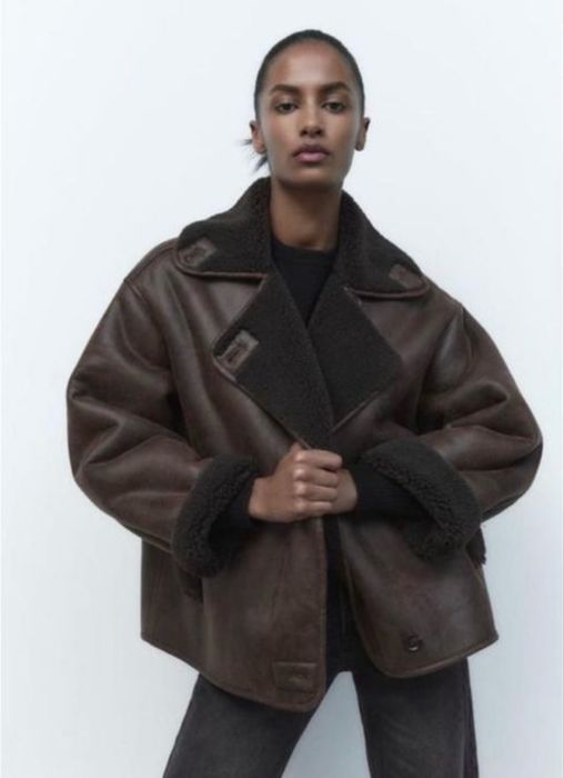 Дублянка Zara коричнева тренд S
