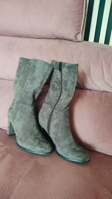 Zamszowe kozaczy ocieplane