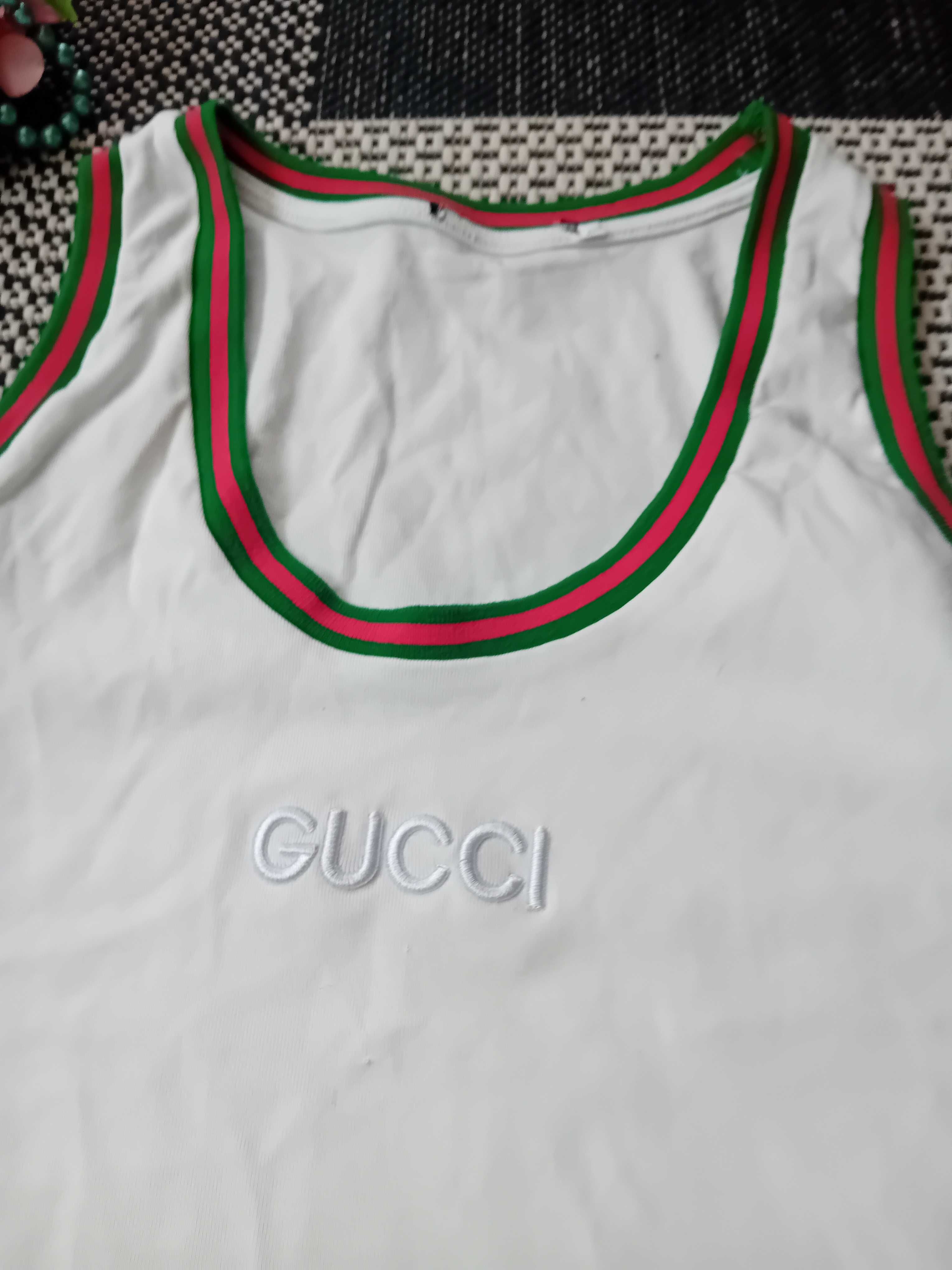 GUCCI Bokserka bluzka na ramiączka