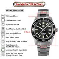 Новые часы Sanmartin Sn007-g v4 san martin nh35a мужские 200m механика