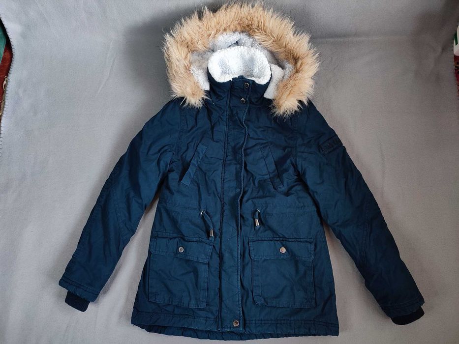 Парка детская, куртка на девочку, осень-зима, размер 8-10 лет, 134-140