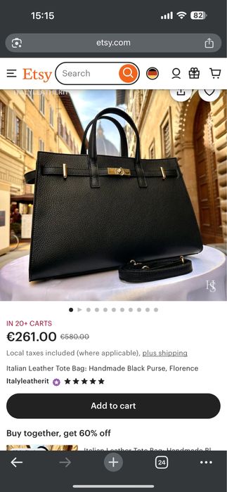 Mala mulher inspirada na Birkin - italyleatherit