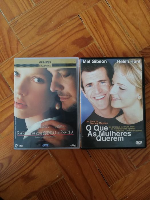 DVD's "rapariga com brinco de pérola" "o que as mulheres querem"