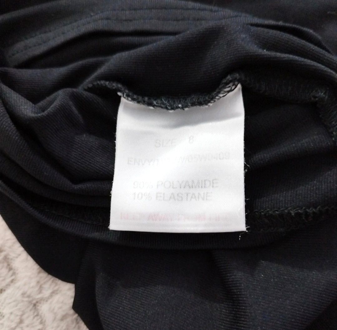 Czarna bluzka w stylu crop top Tom Wolfe rozmiar 36