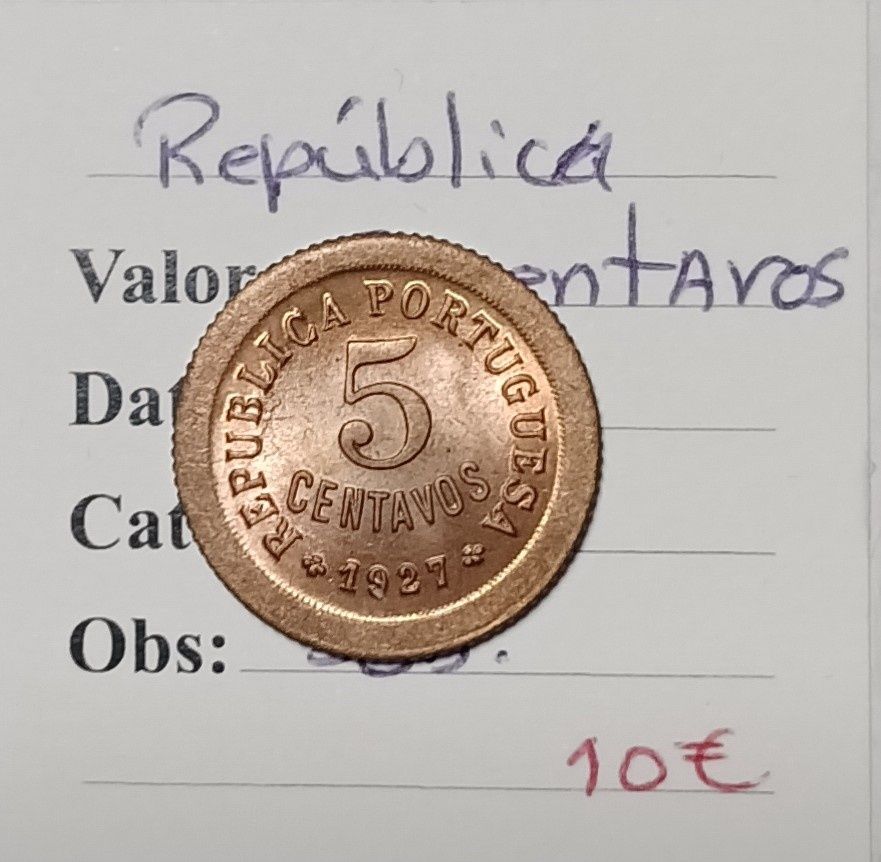 5 centavos 1927 soberba