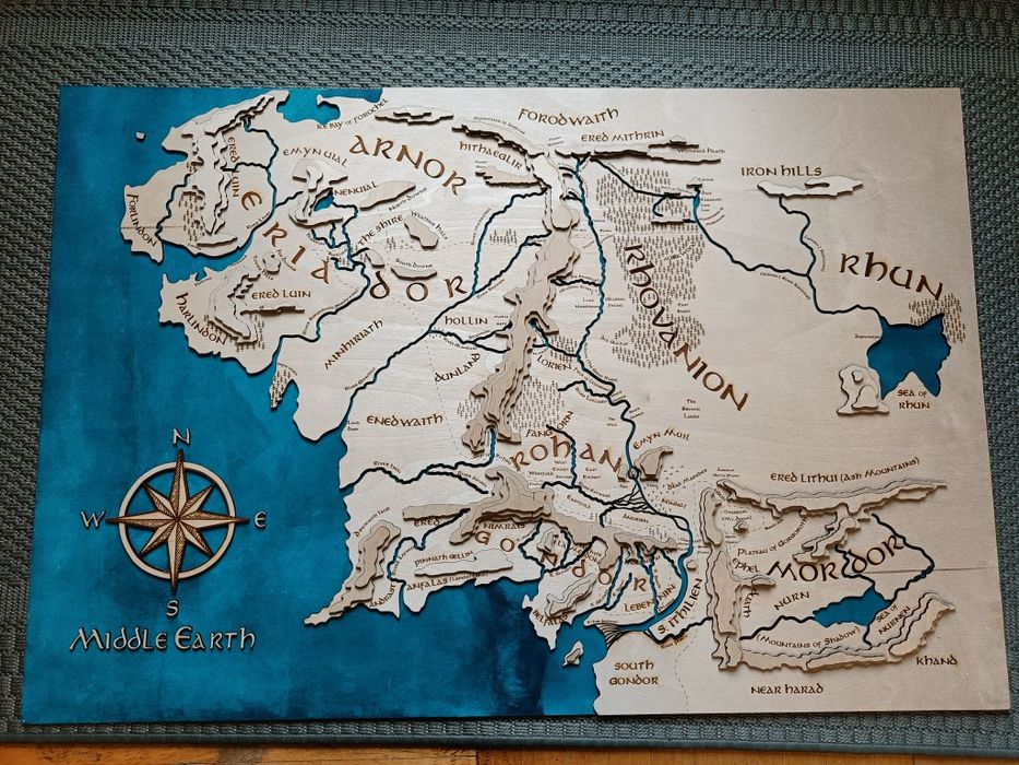 Mapa Śródziemia 3D, Władca Pierścieni