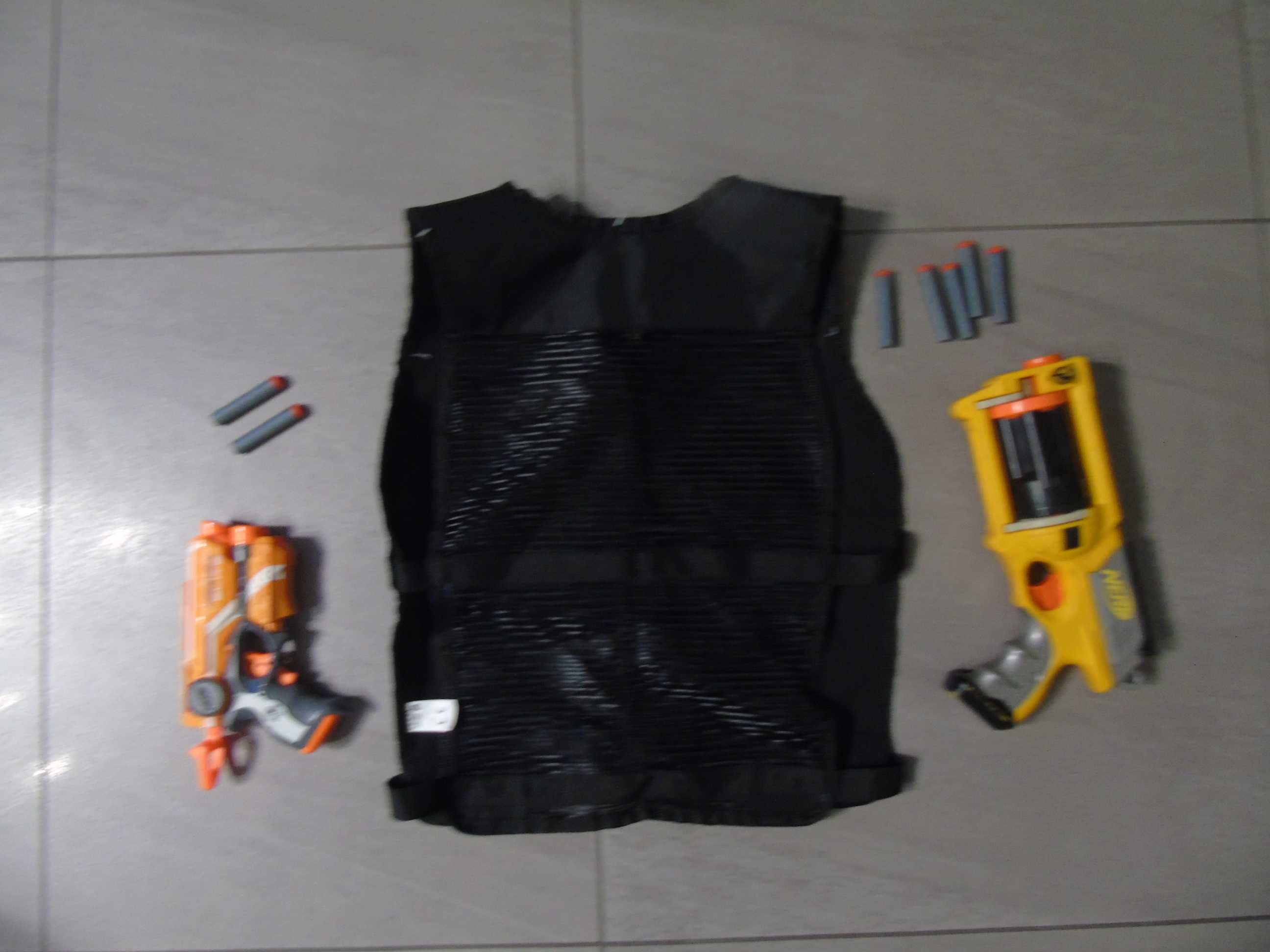 Pistolety na strzałki Nerf + kamizelka